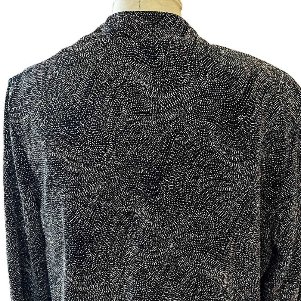 MSK Black and White Patterned Blouse
